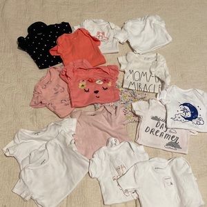 *New Baby Girl Capsule*: Basic Onesies for Baby Girl (0-3 Months)